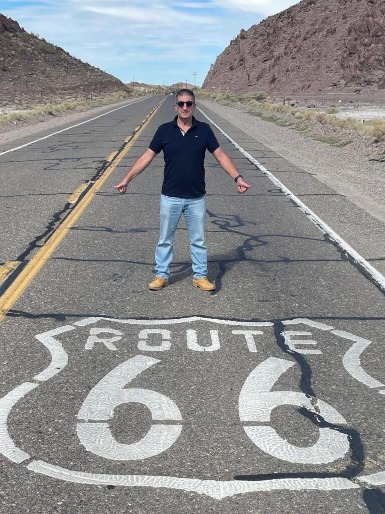 Home a la carretera de la ruta 66